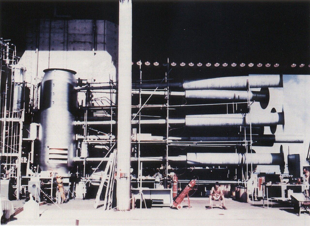 The Ivy Mike thermonuclear device in its test building